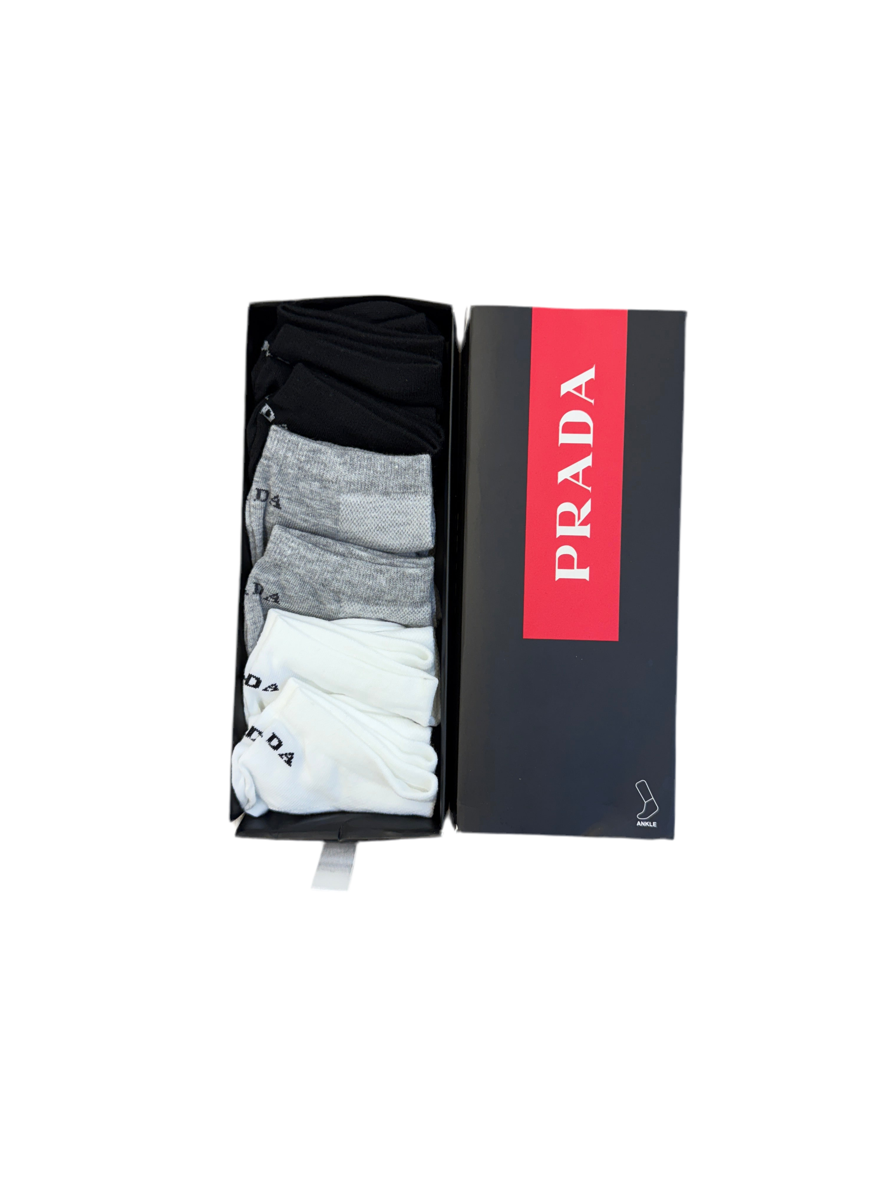 Prada Socks – 6 Pair Pack (100% Cotton) – soxify