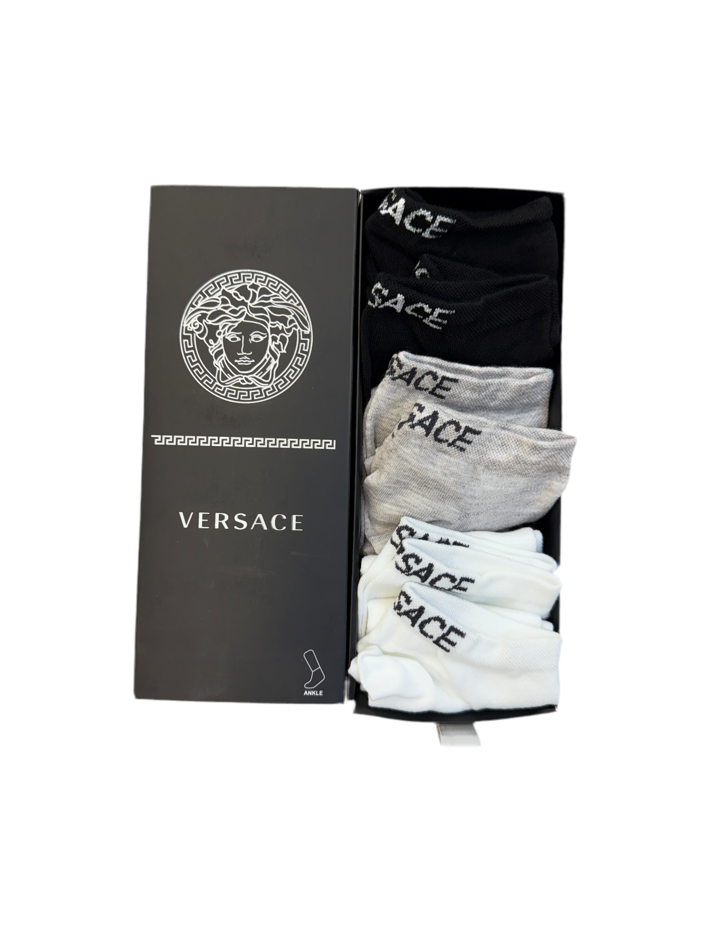 Versace Socks – 6 Pair Pack (100% Cotton)