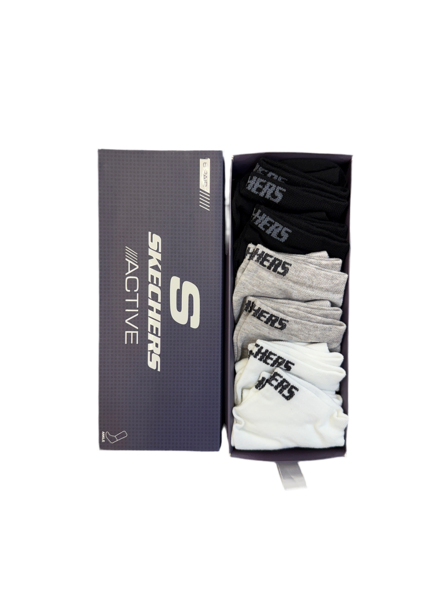 Skechers Socks – 6 Pair Pack (100% Cotton)