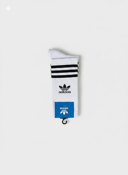 Adidas Classic Crew Socks – 3 Pack (Black, Grey, White)