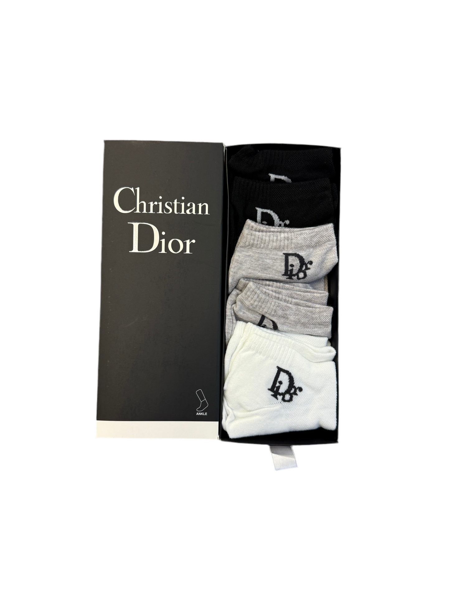 Christian Dior Socks – 6 Pair Pack (100% Cotton)