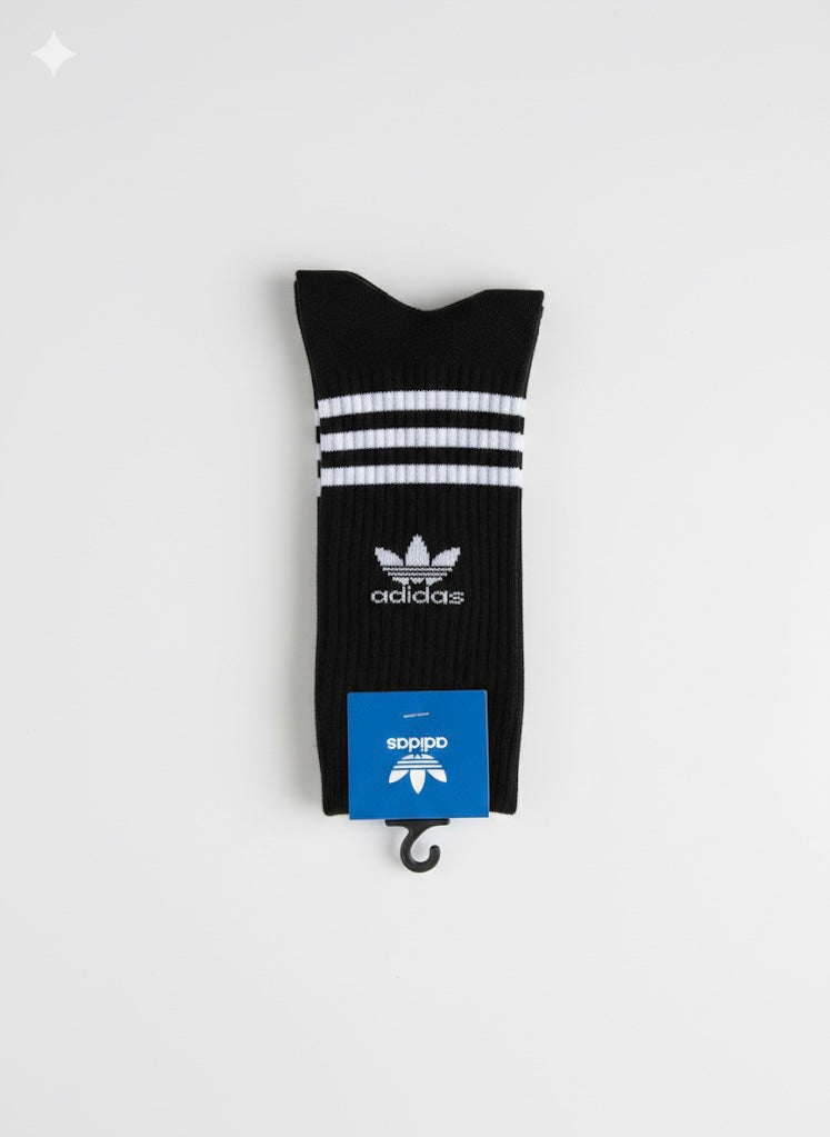 Adidas Classic Crew Socks – 3 Pack (Black, Grey, White)