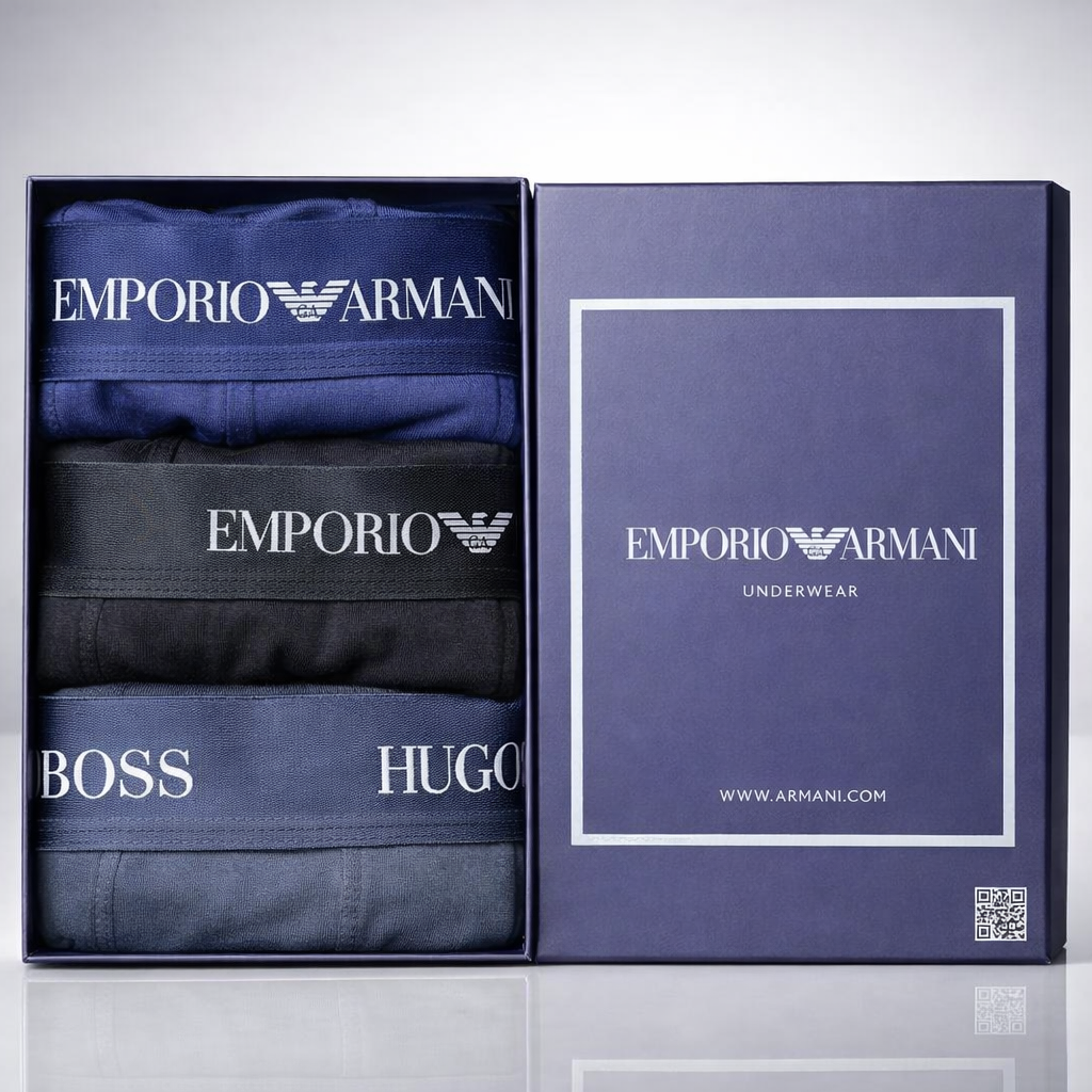 Emporio Armani  Boxers – 3 Pair Pack High quality (100% Cotton)