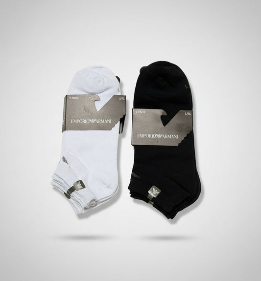 Emporio Armani Everyday Lightweight Ankle Socks (3-Pack) – Multi-Color