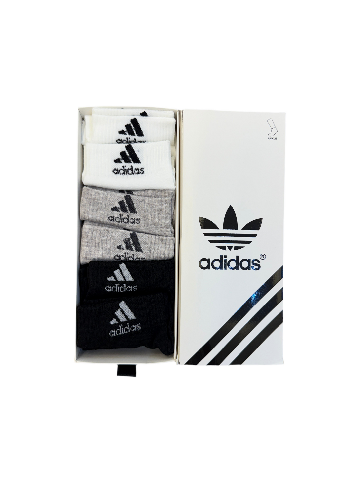 Adidas Socks – 6 Pair Pack (100% Cotton)