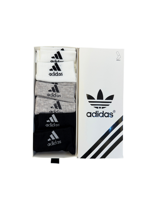 Adidas Socks – 6 Pair Pack (100% Cotton)