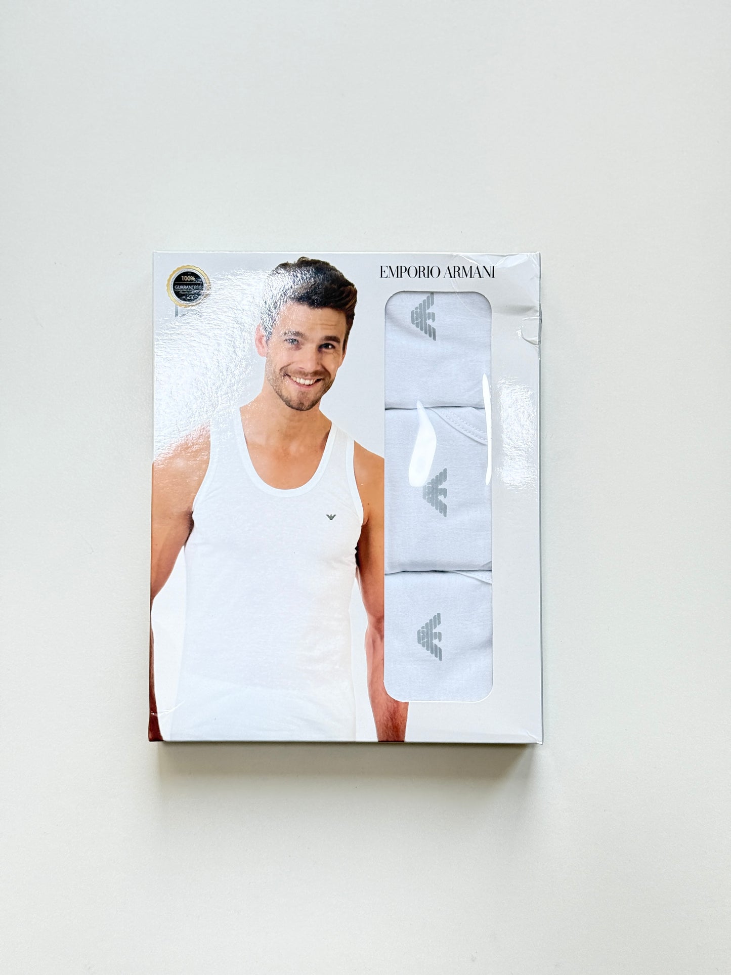 Emporio Armani White cotton tank top