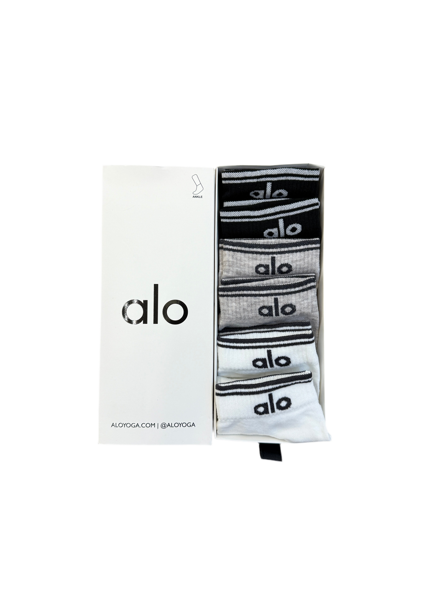 Alo Socks – 6 Pair Pack (100% Cotton)