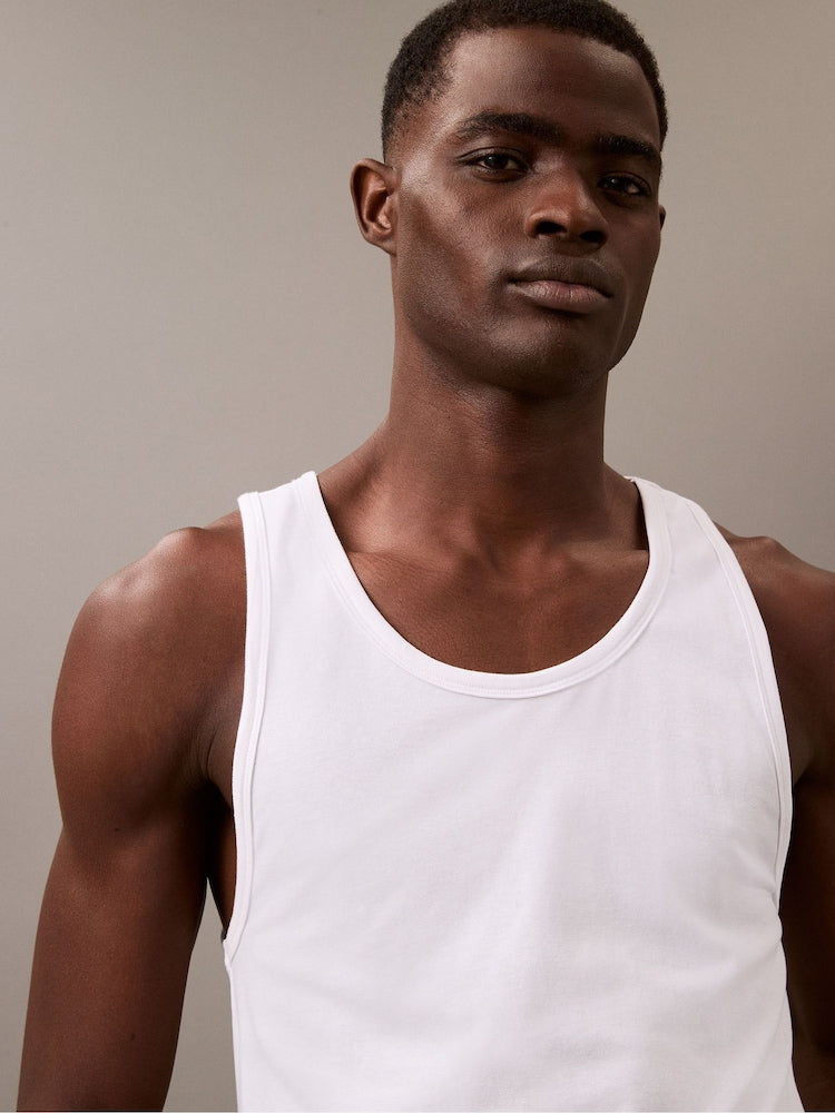 Calvin Klein White Cotton Tank Top