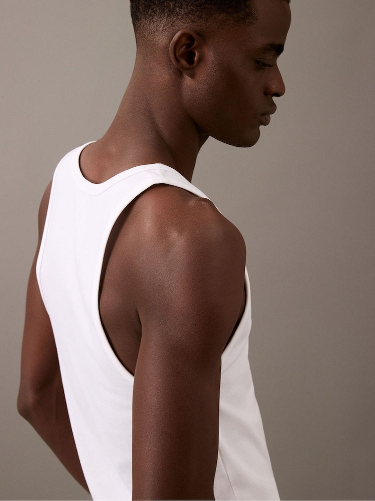 Calvin Klein White Cotton Tank Top