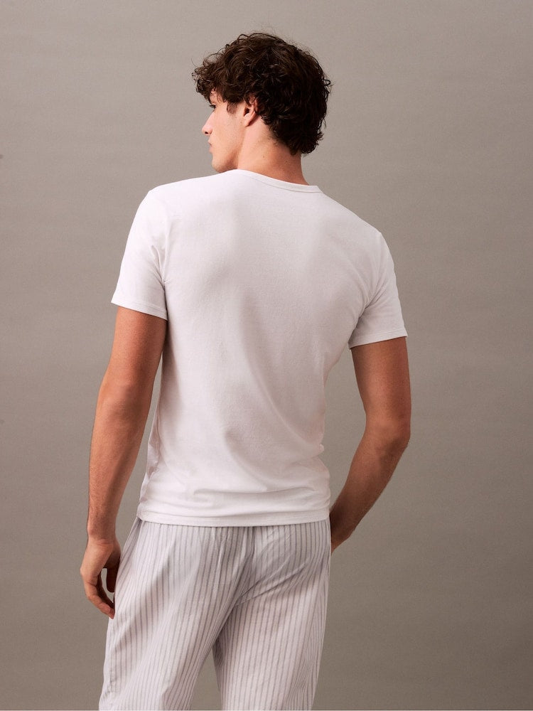 Calvin Klein White V-Neck Lounge T-Shirts