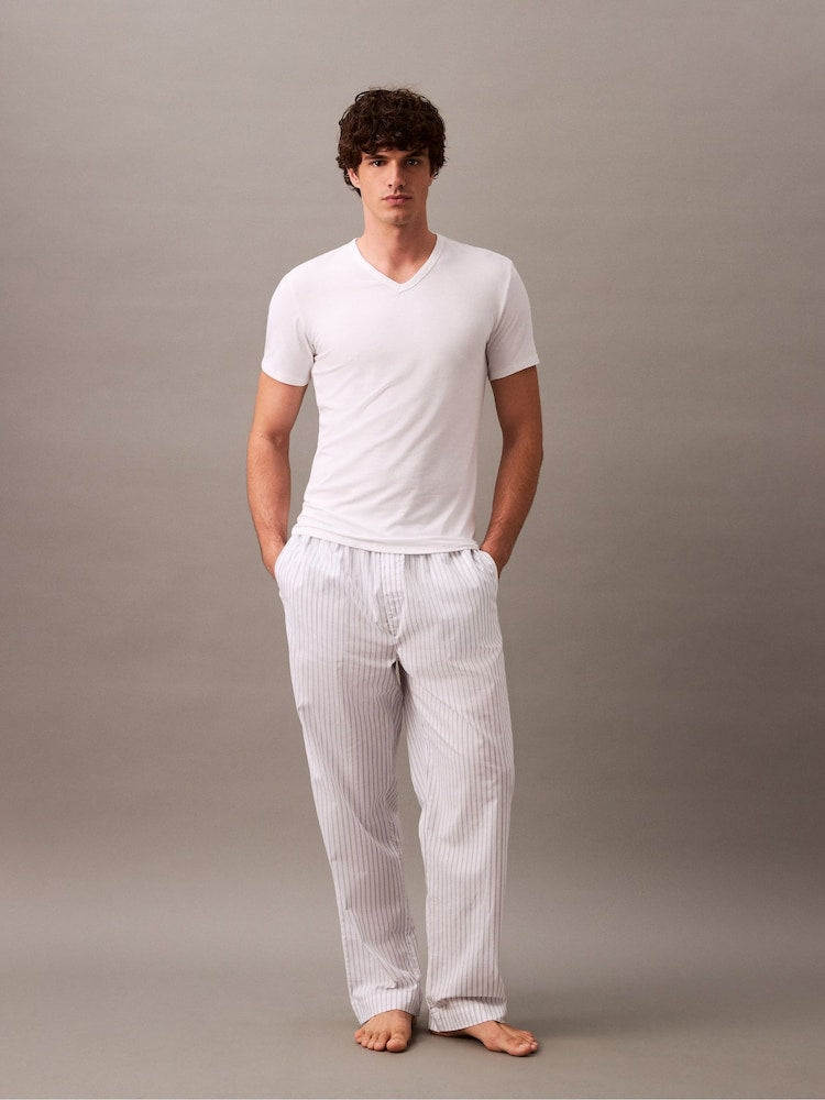 Calvin Klein White V-Neck Lounge T-Shirts
